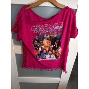 Essence Festival 2019 Pink Fringe T-Shirt Graphic Design Celebrating 25    45-39